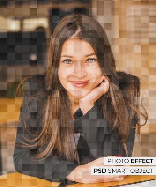 Porträt einer Person mit geometrischer Wirkung
