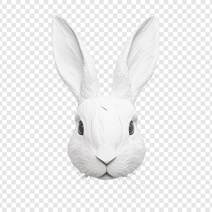PSD porträt eines weißen kaninchen