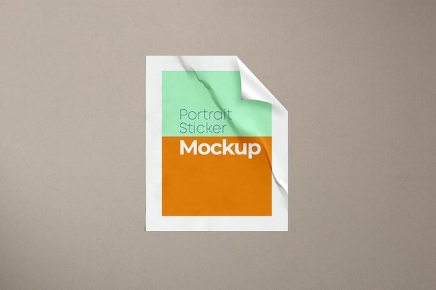 Porträt-Sticker-Mockup