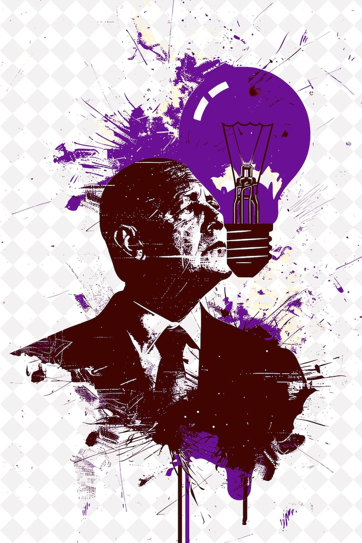 PSD portrait de candidat à la présidence progressiste avec une illustration plate de campagne électorale rouge