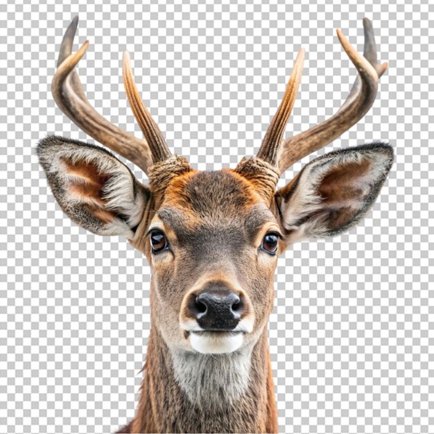 PSD portrait de cerf à fond transparent