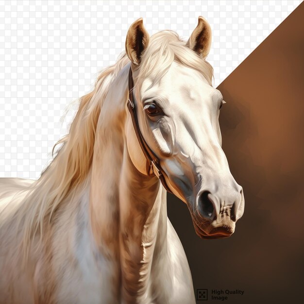 PSD portrait d'un cheval avec un fond sombre