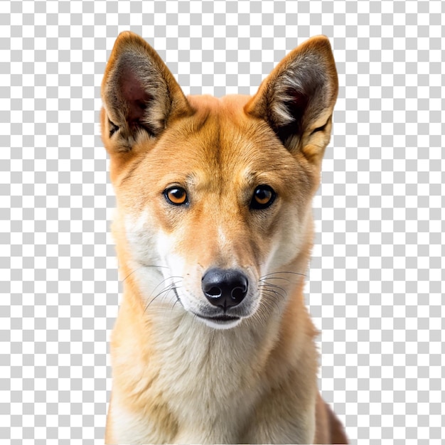 PSD portrait d'un dingo isolé sur un fond transparent