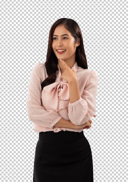 Portrait d'une femme asiatique souriante fichier Psd