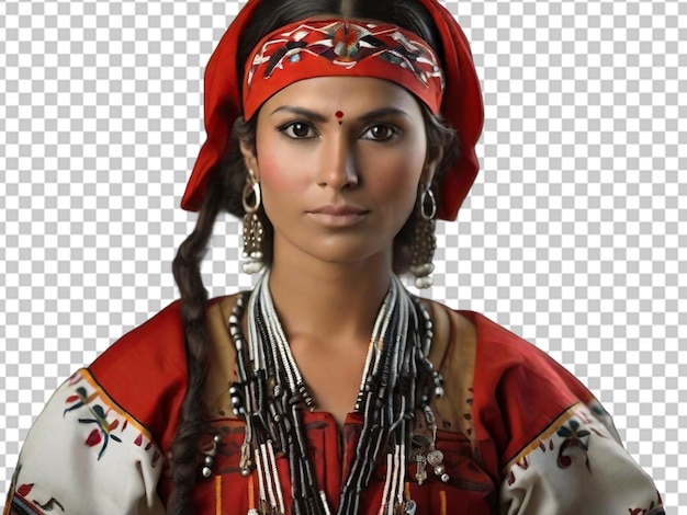 PSD portrait d'une femme en tenue traditionnelle
