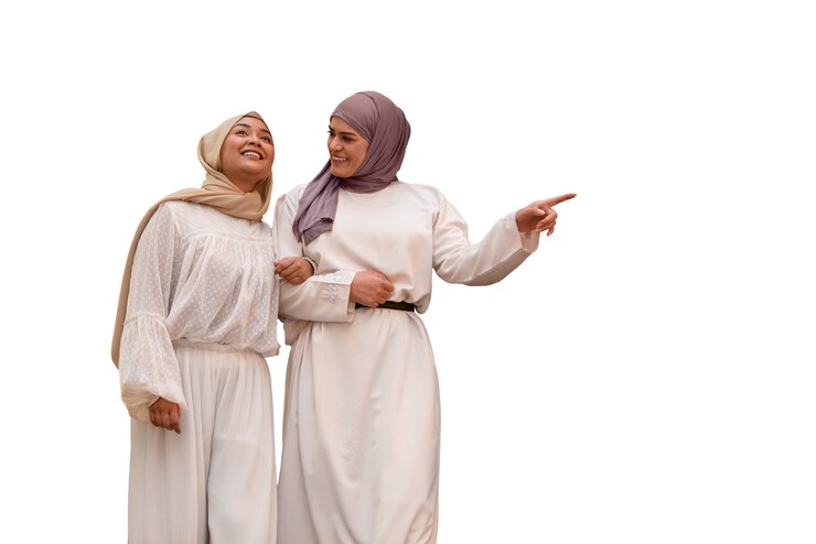 PSD portrait de femmes portant le hijab islamique
