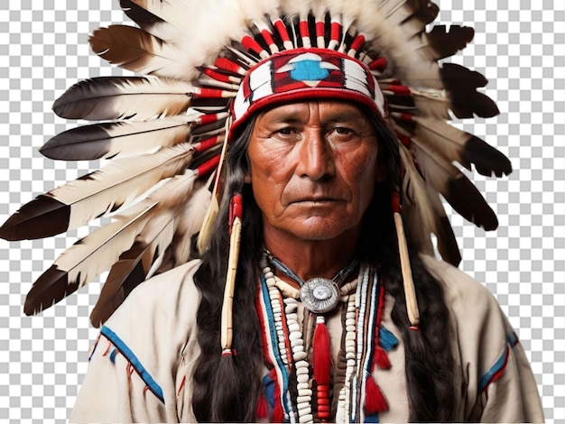 PSD portrait génératif d'un endian américain portant des vêtements traditionnels