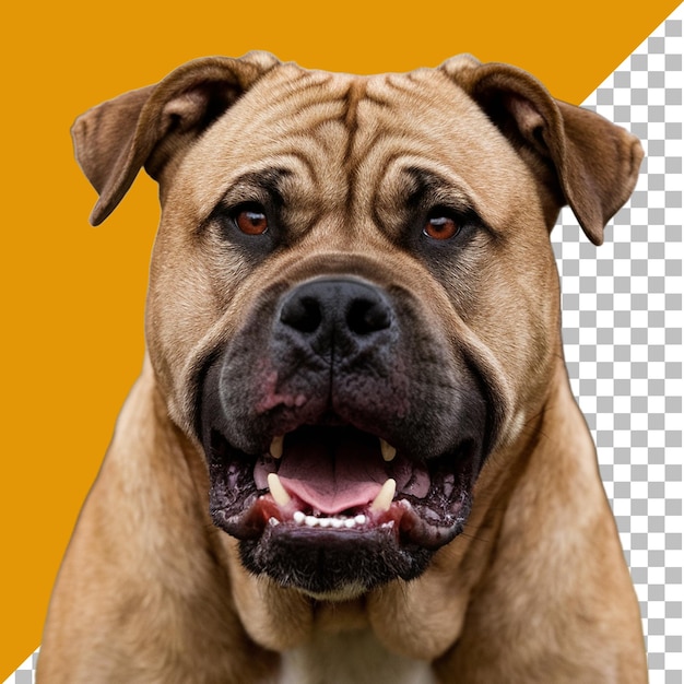 Portrait en gros plan d'un bulldog américain heureux