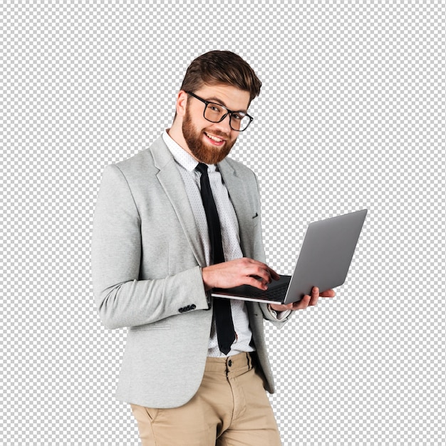Portrait d'un homme d'affaires souriant vêtu d'un costume