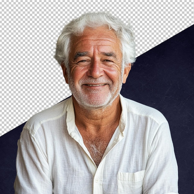 Portrait d'un homme âgé souriant