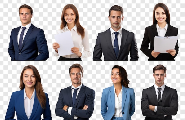 PSD portrait d'un homme et d'une femme d'affaires