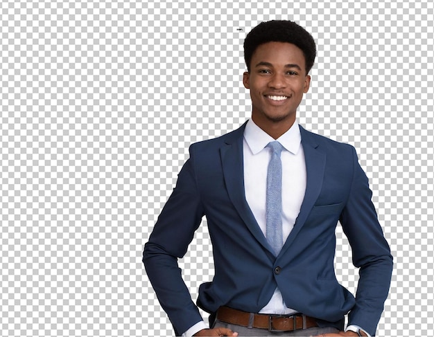 Portrait D'un Jeune Homme D'affaires Souriant à La Caméra Alors Qu'il Se Tient Debout