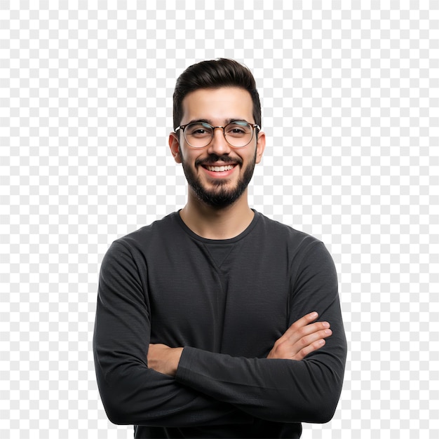 Portrait d'un jeune homme confiant