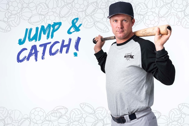 Portrait de joueur de baseball professionnel
