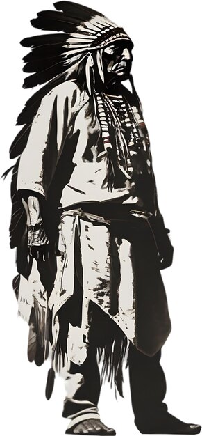 PSD portrait of a native american indian