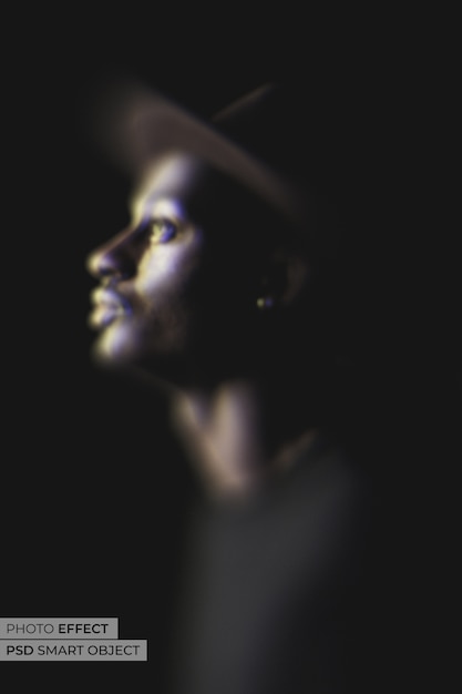 Portrait de personne avec effet mystère