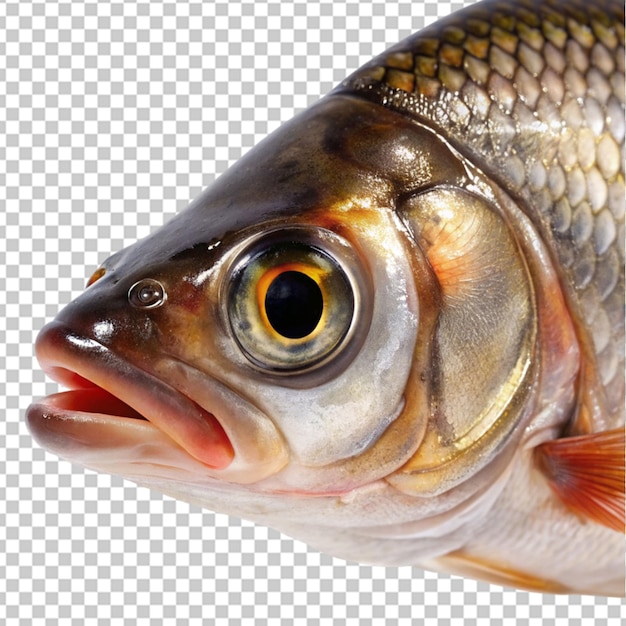 PSD portrait de poisson sur fond transparent