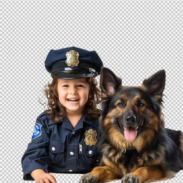 PSD portrait de policier joyeux