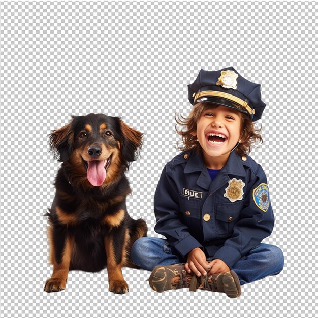 PSD portrait de policier joyeux