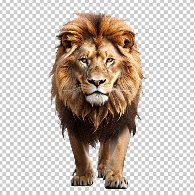 PSD portrait en studio d'un lion sur un fond blanc