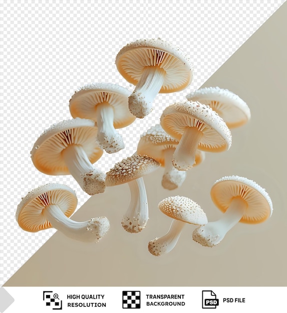 PSD portrait tombant champignons volants png clipart png psd