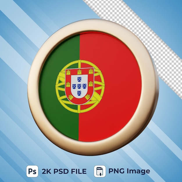 Portugal-flagge 3d