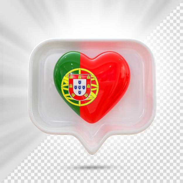 PSD portugal-flaggen-herz-symbol