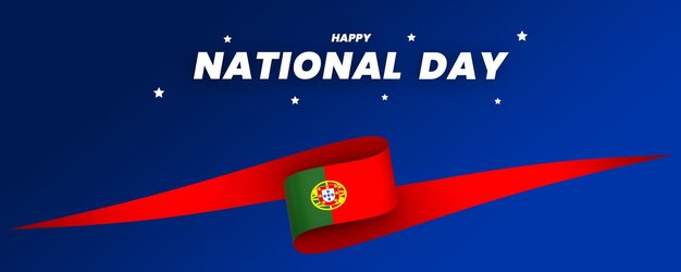 PSD portugal-flaggenelement-design, bannerband zum nationalen unabhängigkeitstag, psd