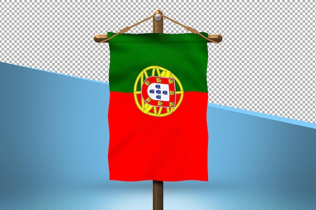 PSD portugal hang flag design background