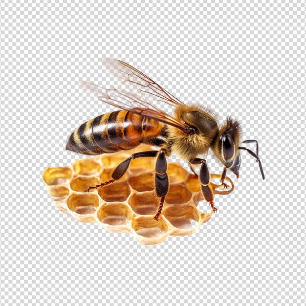 PSD la pose de l'abeille de miel png