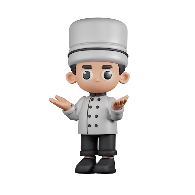 Pose confuse du chef de personnage 3D