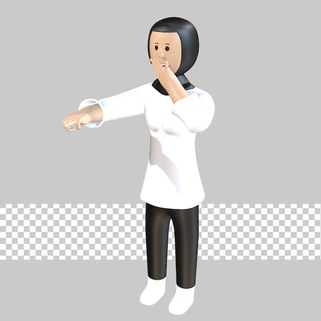 PSD pose de personagem de ilustração 3d