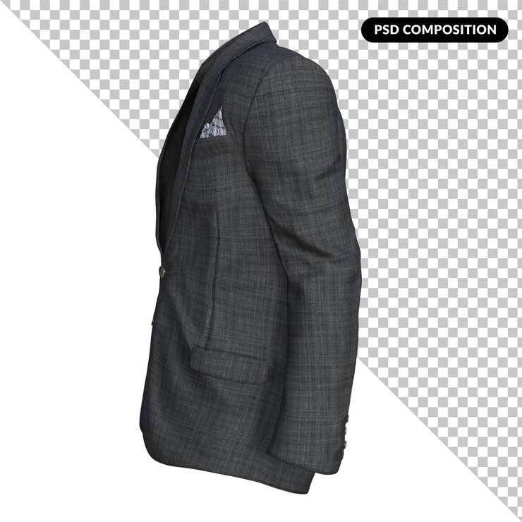 PSD pose di moda in abito 3d isolato