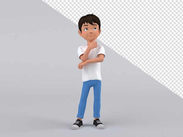 Pose masculina de dibujos animados de personaje 3D