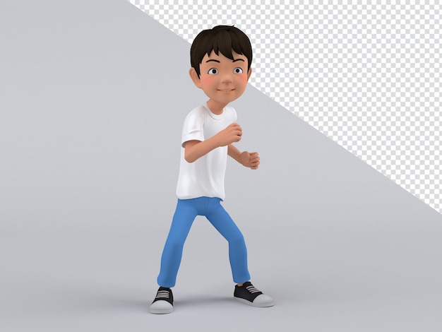 Pose Masculine De Dessin Animé De Personnage 3d