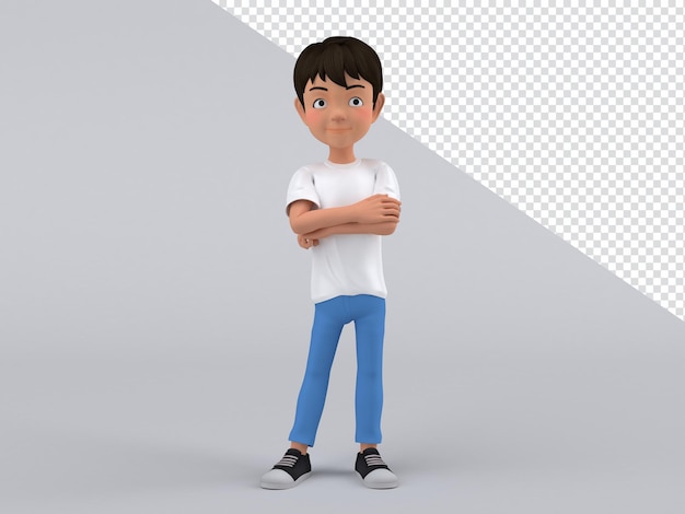 Pose masculine de dessin animé de personnage 3D