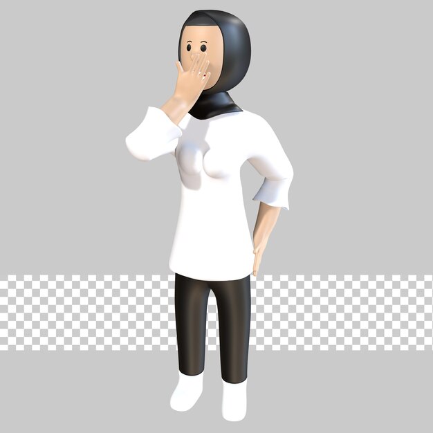 pose de personaje de ilustración 3d
