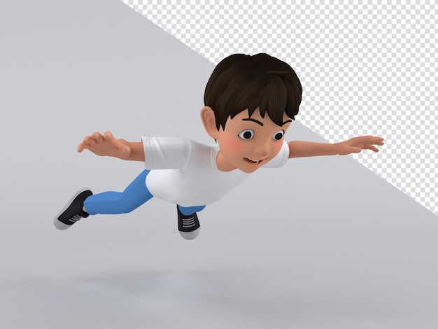 pose de rendu de personnage 3D