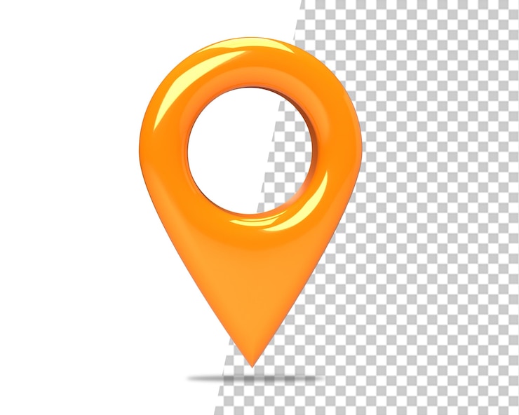 PSD positionsstift goldenes symbol 3d rendern