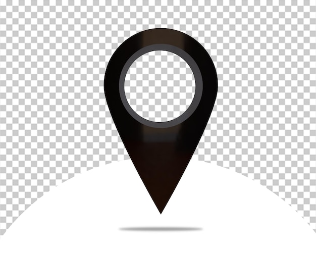 posizione mappa puntatore 3d pin nero