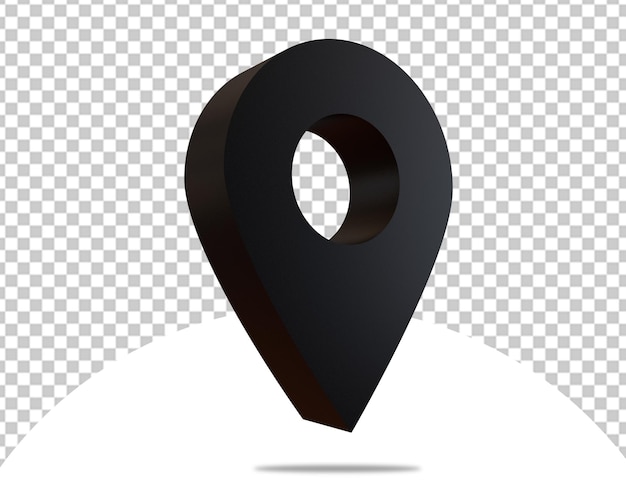 posizione mappa puntatore 3d pin nero
