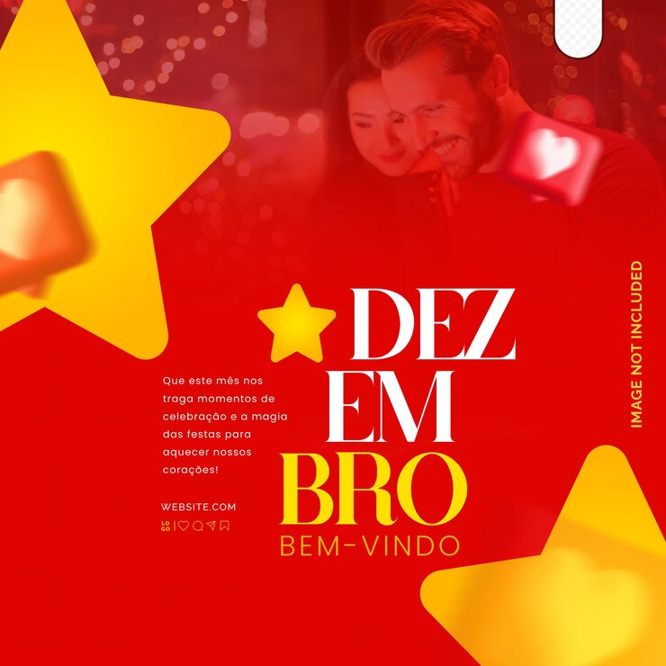 PSD post bem vindo diciembre natal psd volante de instagram