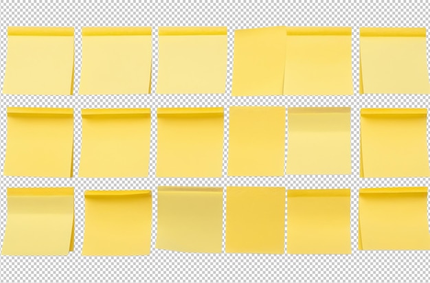 Post collant jaune il note organisé