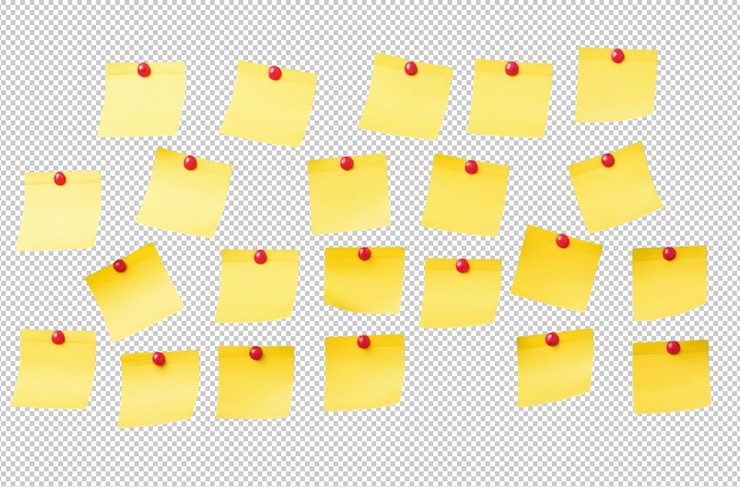 PSD post collant jaune il note les rappels