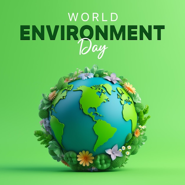 PSD post conceptual del día mundial del medio ambiente