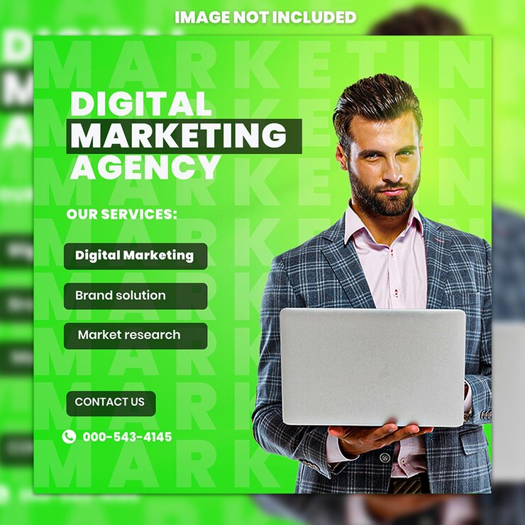 PSD post de agência de marketing digital