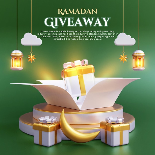 Post de mídia social de doação do Ramadã Modelo de postagem do instagram de doação do Ramadã