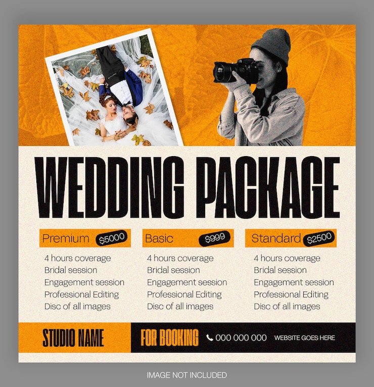 PSD post de mídia social de serviço de fotografia e modelo de banner da web de promoção