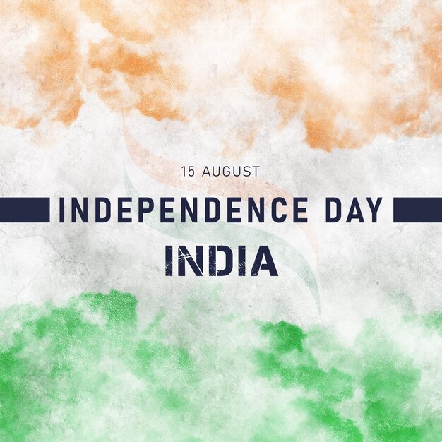 PSD post de mídia social do dia da independência indiana