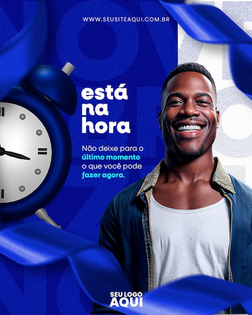 PSD post de mídia social do psd para a campanha blue november em renderização 3d em português brasileiro